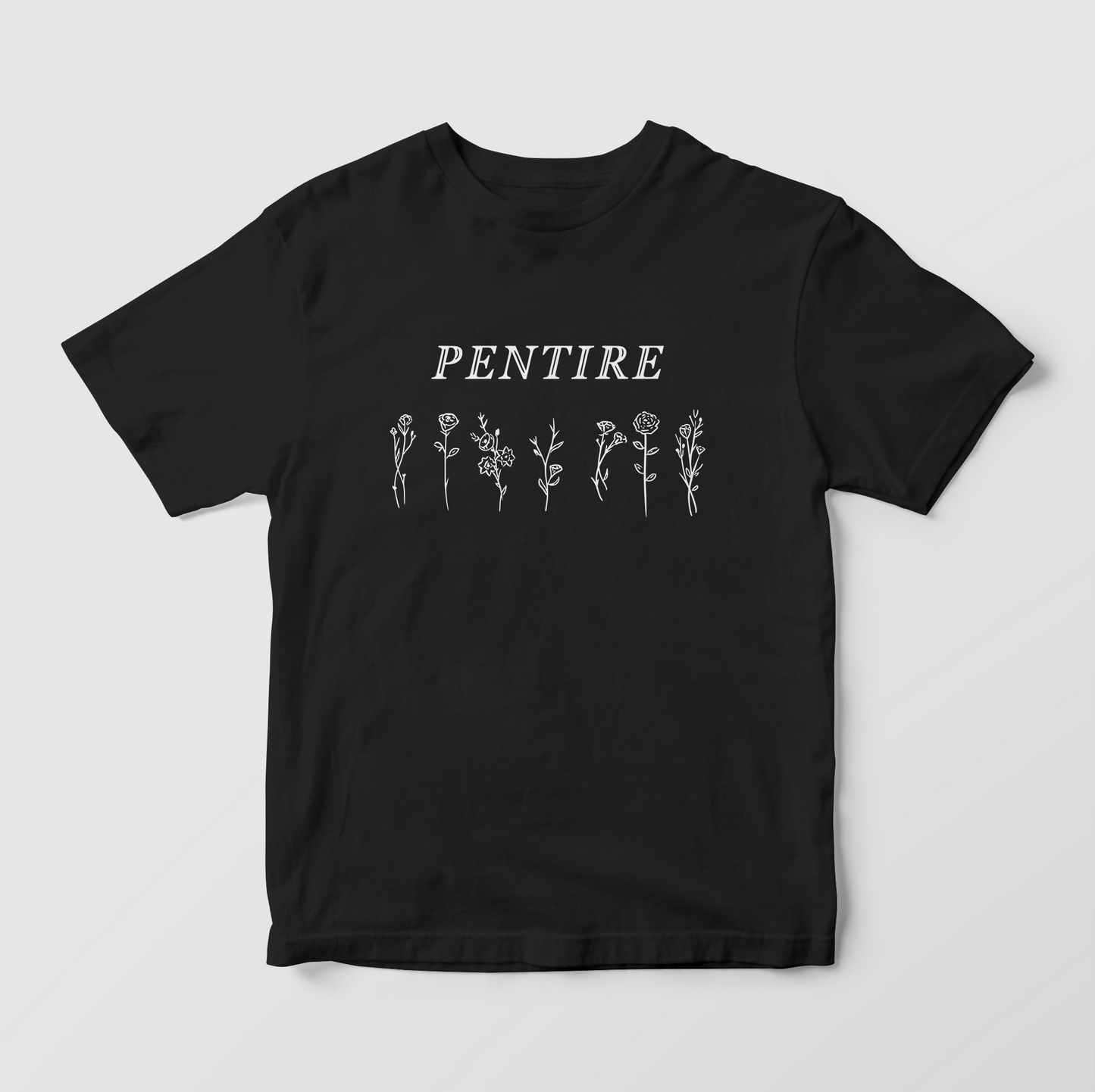 Black Flower T Shirt